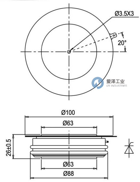 TECHSEM晶閘管KP1000A6500V愛澤工業(yè) izeindustries.png TECHSEM晶閘管KP1000A6500V愛澤工業(yè) izeindustries.png