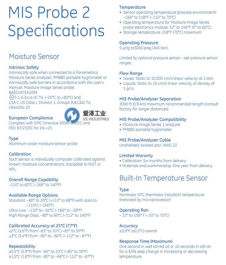 GE探頭MISPROBE2系列 愛澤工業(yè) izeindustries.png GE探頭MISPROBE2系列 愛澤工業(yè) izeindustries.png